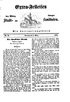 Extra-Felleisen (Würzburger Stadt- und Landbote) Sonntag 8. März 1874