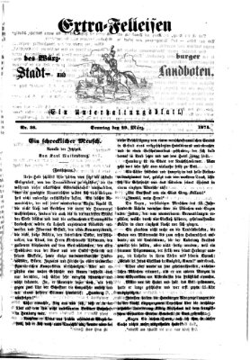 Extra-Felleisen (Würzburger Stadt- und Landbote) Sonntag 29. März 1874