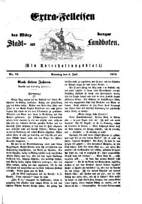 Extra-Felleisen (Würzburger Stadt- und Landbote) Sonntag 5. Juli 1874