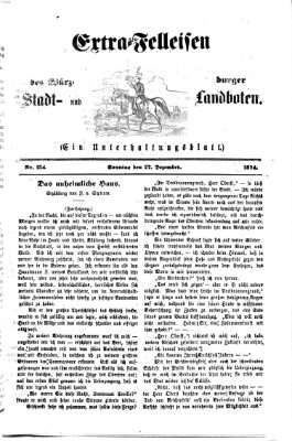 Extra-Felleisen (Würzburger Stadt- und Landbote) Sonntag 27. Dezember 1874