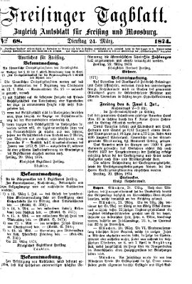 Freisinger Tagblatt (Freisinger Wochenblatt) Dienstag 24. März 1874
