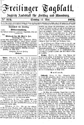Freisinger Tagblatt (Freisinger Wochenblatt) Sonntag 17. Mai 1874