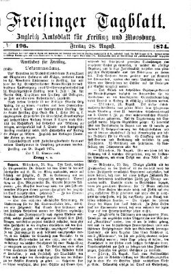 Freisinger Tagblatt (Freisinger Wochenblatt) Freitag 28. August 1874
