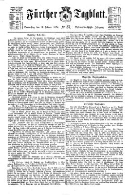 Fürther Tagblatt Donnerstag 12. Februar 1874