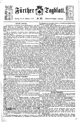 Fürther Tagblatt Freitag 27. Februar 1874