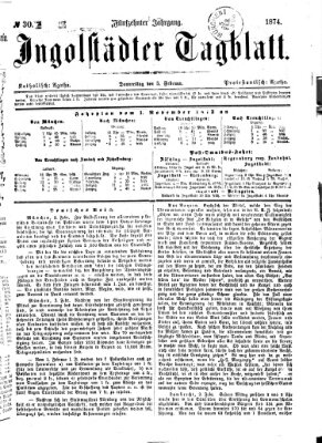 Ingolstädter Tagblatt Donnerstag 5. Februar 1874