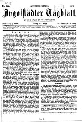 Ingolstädter Tagblatt Samstag 1. August 1874