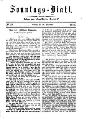 Ingolstädter Tagblatt Sonntag 20. September 1874