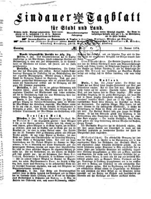 Lindauer Tagblatt für Stadt und Land Sonntag 11. Januar 1874