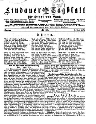 Lindauer Tagblatt für Stadt und Land Sonntag 5. April 1874
