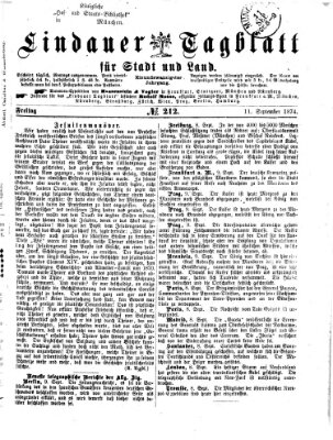 Lindauer Tagblatt für Stadt und Land Freitag 11. September 1874