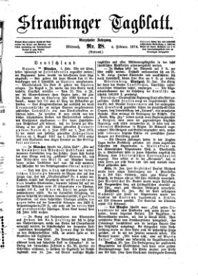 Straubinger Tagblatt Mittwoch 4. Februar 1874