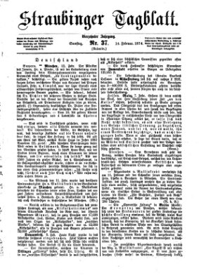 Straubinger Tagblatt Samstag 14. Februar 1874