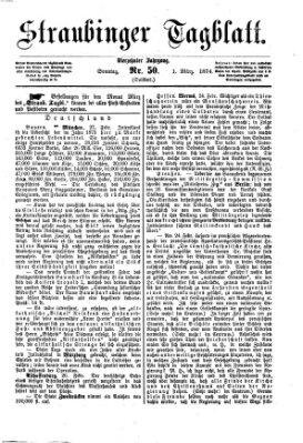 Straubinger Tagblatt Sonntag 1. März 1874