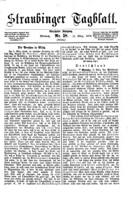 Straubinger Tagblatt Mittwoch 11. März 1874