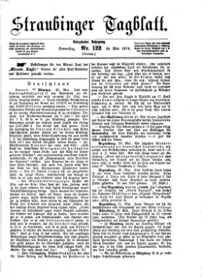 Straubinger Tagblatt Donnerstag 28. Mai 1874
