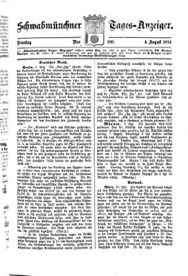 Schwabmünchner Tages-Anzeiger Dienstag 4. August 1874