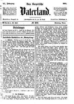 Das bayerische Vaterland Sonntag 26. Juli 1874