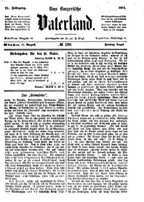Das bayerische Vaterland Freitag 28. August 1874