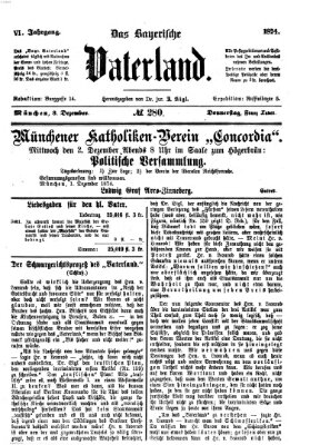Das bayerische Vaterland Donnerstag 3. Dezember 1874