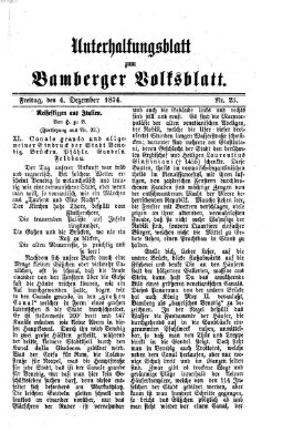 Bamberger Volksblatt Freitag 4. Dezember 1874
