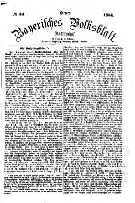 Neues bayerisches Volksblatt Mittwoch 4. Februar 1874