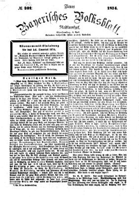 Neues bayerisches Volksblatt Samstag 4. April 1874