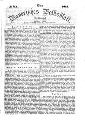 Neues bayerisches Volksblatt Samstag 8. August 1874