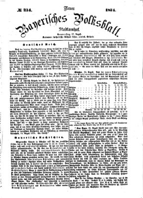 Neues bayerisches Volksblatt Donnerstag 27. August 1874