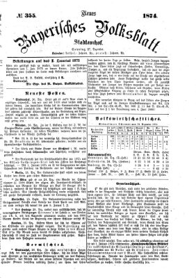 Neues bayerisches Volksblatt Sonntag 27. Dezember 1874