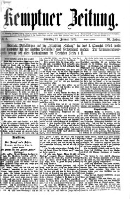 Kemptner Zeitung Sonntag 11. Januar 1874