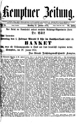 Kemptner Zeitung Samstag 31. Januar 1874