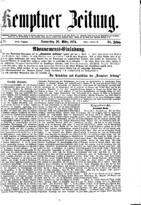 Kemptner Zeitung Donnerstag 26. März 1874