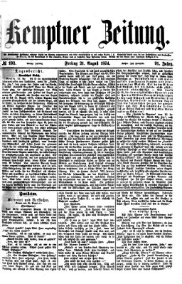 Kemptner Zeitung Freitag 21. August 1874