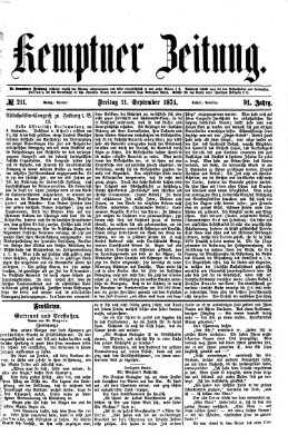 Kemptner Zeitung Freitag 11. September 1874