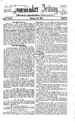 Zweibrücker Zeitung (Zweibrücker Wochenblatt) Freitag 29. Mai 1874
