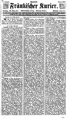Fränkischer Kurier Mittwoch 25. März 1874