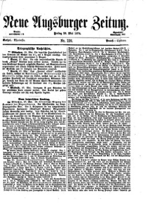 Neue Augsburger Zeitung Freitag 29. Mai 1874