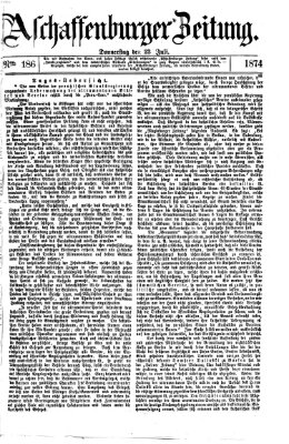 Aschaffenburger Zeitung Donnerstag 23. Juli 1874