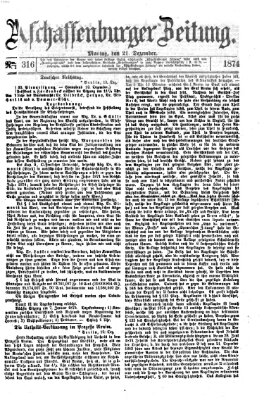 Aschaffenburger Zeitung Montag 21. Dezember 1874