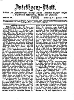 Aschaffenburger Zeitung Mittwoch 21. Januar 1874