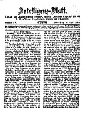 Aschaffenburger Zeitung Donnerstag 9. April 1874