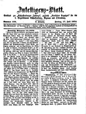 Aschaffenburger Zeitung Freitag 17. Juli 1874
