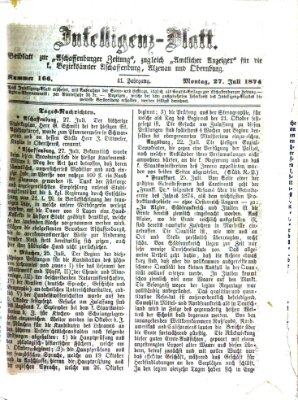 Aschaffenburger Zeitung Montag 27. Juli 1874