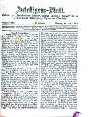 Aschaffenburger Zeitung Montag 12. Oktober 1874