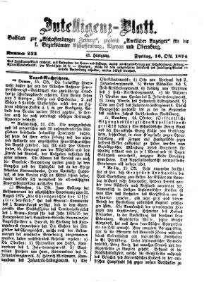 Aschaffenburger Zeitung Freitag 16. Oktober 1874