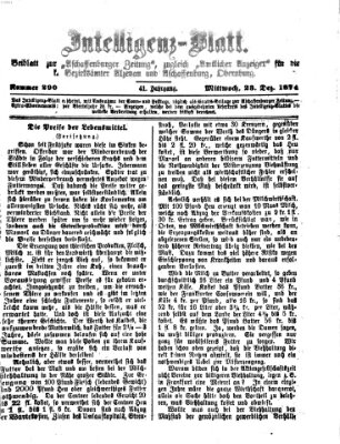 Aschaffenburger Zeitung Mittwoch 23. Dezember 1874
