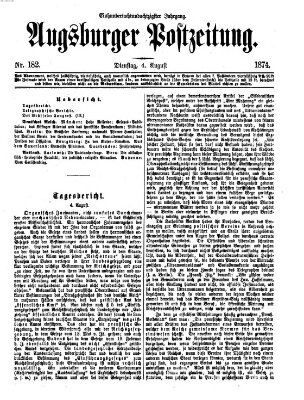 Augsburger Postzeitung Dienstag 4. August 1874