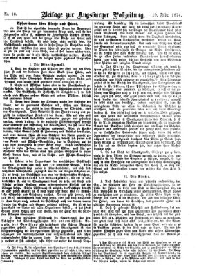 Augsburger Postzeitung Donnerstag 19. Februar 1874