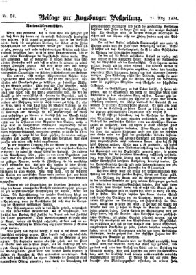 Augsburger Postzeitung Freitag 21. August 1874